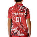Personalized St. George Illawarra Dragons Rugby Kid Polo Shirt Urban Street Graffiti Style - Distressed Splatter Elements