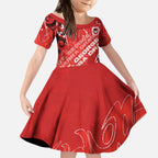 Personalized St. George Illawarra Dragons Rugby Kid Short Sleeve Dress Urban Street Graffiti Style - Distressed Splatter Elements