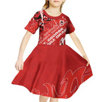 Personalized St. George Illawarra Dragons Rugby Kid Short Sleeve Dress Urban Street Graffiti Style - Distressed Splatter Elements