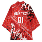 Personalized St. George Illawarra Dragons Rugby Kimono Urban Street Graffiti Style - Distressed Splatter Elements