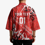 Personalized St. George Illawarra Dragons Rugby Kimono Urban Street Graffiti Style - Distressed Splatter Elements