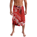 Personalized St. George Illawarra Dragons Rugby Lavalava Urban Street Graffiti Style - Distressed Splatter Elements