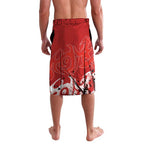 Personalized St. George Illawarra Dragons Rugby Lavalava Urban Street Graffiti Style - Distressed Splatter Elements