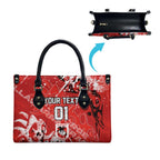 Personalized St. George Illawarra Dragons Rugby Leather Bag Urban Street Graffiti Style - Distressed Splatter Elements