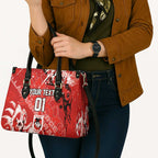 Personalized St. George Illawarra Dragons Rugby Leather Bag Urban Street Graffiti Style - Distressed Splatter Elements