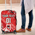 Personalized St. George Illawarra Dragons Rugby Luggage Cover Urban Street Graffiti Style - Distressed Splatter Elements