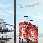 Personalized St. George Illawarra Dragons Rugby Luggage Cover Urban Street Graffiti Style - Distressed Splatter Elements