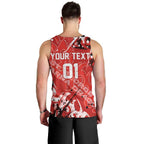 Personalized St. George Illawarra Dragons Rugby Men Tank Top Urban Street Graffiti Style - Distressed Splatter Elements