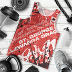 Personalized St. George Illawarra Dragons Rugby Men Tank Top Urban Street Graffiti Style - Distressed Splatter Elements