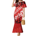 Personalized St. George Illawarra Dragons Rugby Mermaid Dress Urban Street Graffiti Style - Distressed Splatter Elements