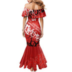 Personalized St. George Illawarra Dragons Rugby Mermaid Dress Urban Street Graffiti Style - Distressed Splatter Elements