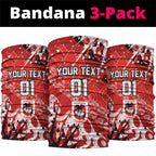 Personalized St. George Illawarra Dragons Rugby Neck Gaiter Urban Street Graffiti Style - Distressed Splatter Elements