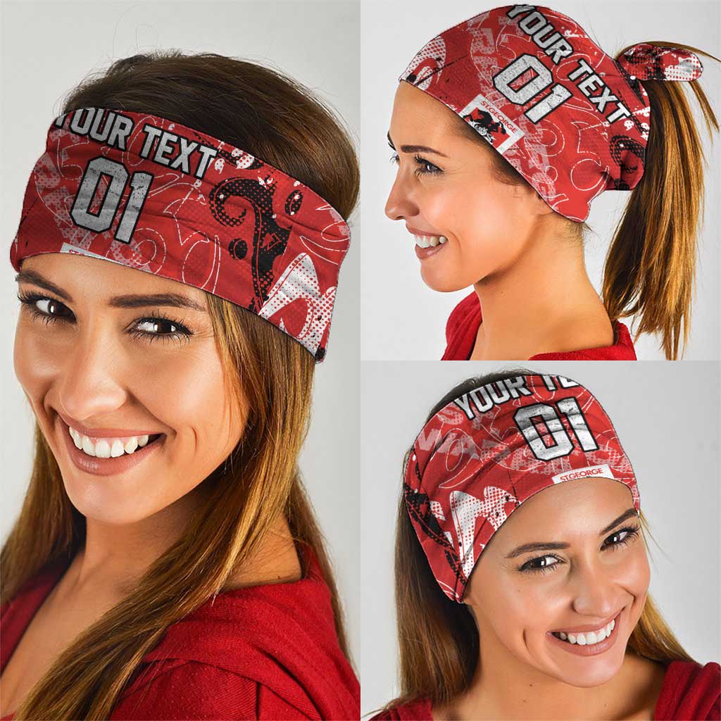 Personalized St. George Illawarra Dragons Rugby Neck Gaiter Urban Street Graffiti Style - Distressed Splatter Elements