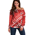 Personalized St. George Illawarra Dragons Rugby Off Shoulder Sweater Urban Street Graffiti Style - Distressed Splatter Elements