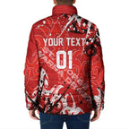Personalized St. George Illawarra Dragons Rugby Padded Jacket Urban Street Graffiti Style - Distressed Splatter Elements