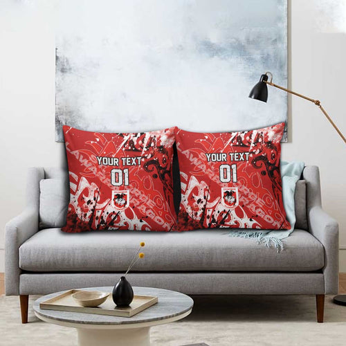 Personalized St. George Illawarra Dragons Rugby Pillow Cover Urban Street Graffiti Style - Distressed Splatter Elements