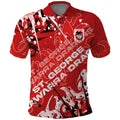 Personalized St. George Illawarra Dragons Rugby Polo Shirt Urban Street Graffiti Style - Distressed Splatter Elements