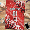 Personalized St. George Illawarra Dragons Rugby Puzzle Urban Street Graffiti Style - Distressed Splatter Elements