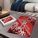 Personalized St. George Illawarra Dragons Rugby Puzzle Urban Street Graffiti Style - Distressed Splatter Elements
