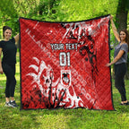 Personalized St. George Illawarra Dragons Rugby Quilt Urban Street Graffiti Style - Distressed Splatter Elements
