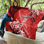 Personalized St. George Illawarra Dragons Rugby Quilt Urban Street Graffiti Style - Distressed Splatter Elements