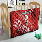 Personalized St. George Illawarra Dragons Rugby Quilt Urban Street Graffiti Style - Distressed Splatter Elements