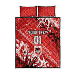 Personalized St. George Illawarra Dragons Rugby Quilt Bed Set Urban Street Graffiti Style - Distressed Splatter Elements