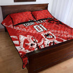 Personalized St. George Illawarra Dragons Rugby Quilt Bed Set Urban Street Graffiti Style - Distressed Splatter Elements