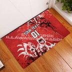Personalized St. George Illawarra Dragons Rugby Rubber Doormat Urban Street Graffiti Style - Distressed Splatter Elements