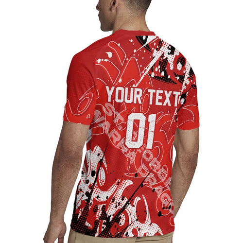 Personalized St. George Illawarra Dragons Rugby Rugby Jersey Urban Street Graffiti Style - Distressed Splatter Elements