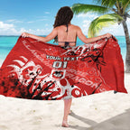Personalized St. George Illawarra Dragons Rugby Sarong Urban Street Graffiti Style - Distressed Splatter Elements