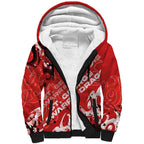 Personalized St. George Illawarra Dragons Rugby Sherpa Hoodie Urban Street Graffiti Style - Distressed Splatter Elements