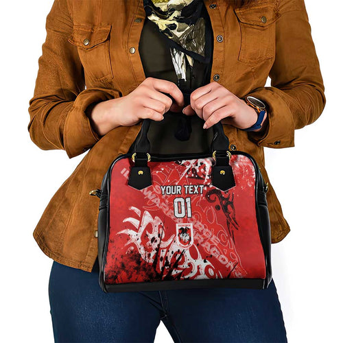 Personalized St. George Illawarra Dragons Rugby Shoulder Handbag Urban Street Graffiti Style - Distressed Splatter Elements