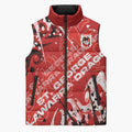 Personalized St. George Illawarra Dragons Rugby Sleeveless Puffer Jacket Urban Street Graffiti Style - Distressed Splatter Elements