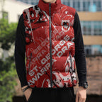 Personalized St. George Illawarra Dragons Rugby Sleeveless Puffer Jacket Urban Street Graffiti Style - Distressed Splatter Elements