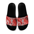 Personalized St. George Illawarra Dragons Rugby Slide Sandals Urban Street Graffiti Style - Distressed Splatter Elements