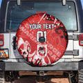 Personalized St. George Illawarra Dragons Rugby Spare Tire Cover Urban Street Graffiti Style - Distressed Splatter Elements
