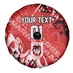 Personalized St. George Illawarra Dragons Rugby Spare Tire Cover Urban Street Graffiti Style - Distressed Splatter Elements