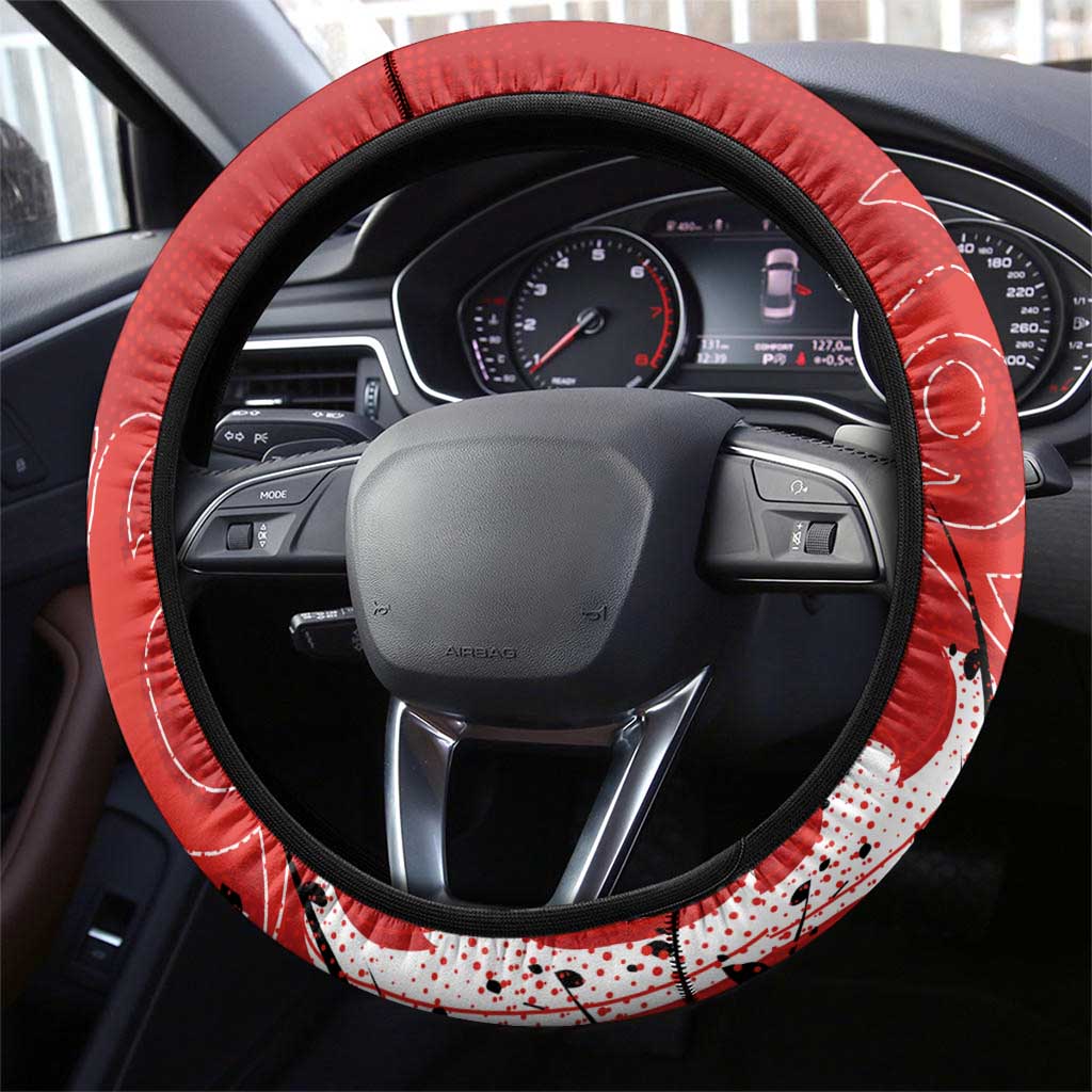 St. George Illawarra Dragons Rugby Steering Wheel Cover Urban Street Graffiti Style - Distressed Splatter Elements