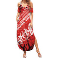 Personalized St. George Illawarra Dragons Rugby Summer Maxi Dress Urban Street Graffiti Style - Distressed Splatter Elements