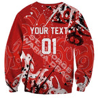 Personalized St. George Illawarra Dragons Rugby Sweatshirt Urban Street Graffiti Style - Distressed Splatter Elements