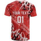 Personalized St. George Illawarra Dragons Rugby T Shirt Urban Street Graffiti Style - Distressed Splatter Elements