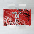 Personalized St. George Illawarra Dragons Rugby Tablecloth Urban Street Graffiti Style - Distressed Splatter Elements
