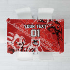 Personalized St. George Illawarra Dragons Rugby Tablecloth Urban Street Graffiti Style - Distressed Splatter Elements