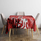 Personalized St. George Illawarra Dragons Rugby Tablecloth Urban Street Graffiti Style - Distressed Splatter Elements