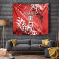 Personalized St. George Illawarra Dragons Rugby Tapestry Urban Street Graffiti Style - Distressed Splatter Elements