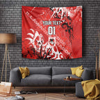 Personalized St. George Illawarra Dragons Rugby Tapestry Urban Street Graffiti Style - Distressed Splatter Elements