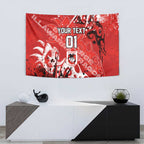 Personalized St. George Illawarra Dragons Rugby Tapestry Urban Street Graffiti Style - Distressed Splatter Elements