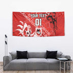 Personalized St. George Illawarra Dragons Rugby Tapestry Urban Street Graffiti Style - Distressed Splatter Elements