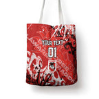 Personalized St. George Illawarra Dragons Rugby Tote Bag Urban Street Graffiti Style - Distressed Splatter Elements
